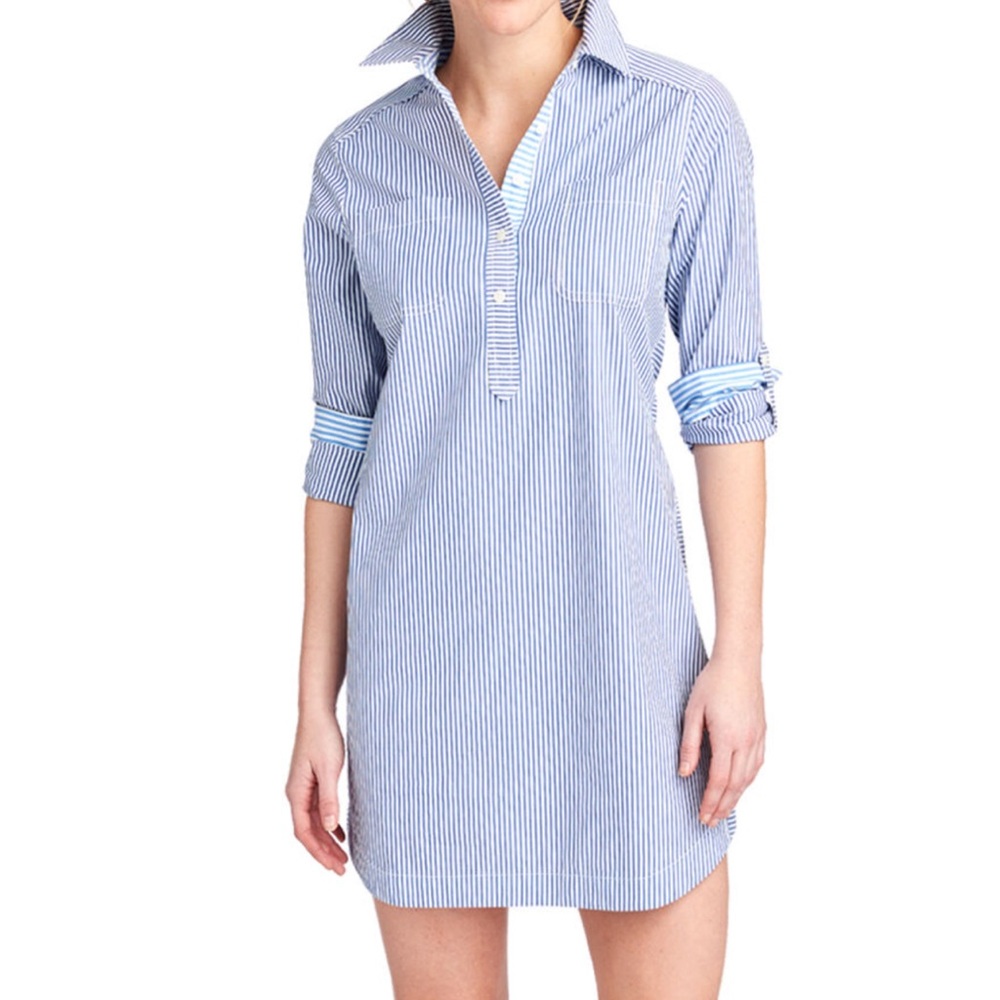 Vineyard Vines Margot Striped shirt dress EUC